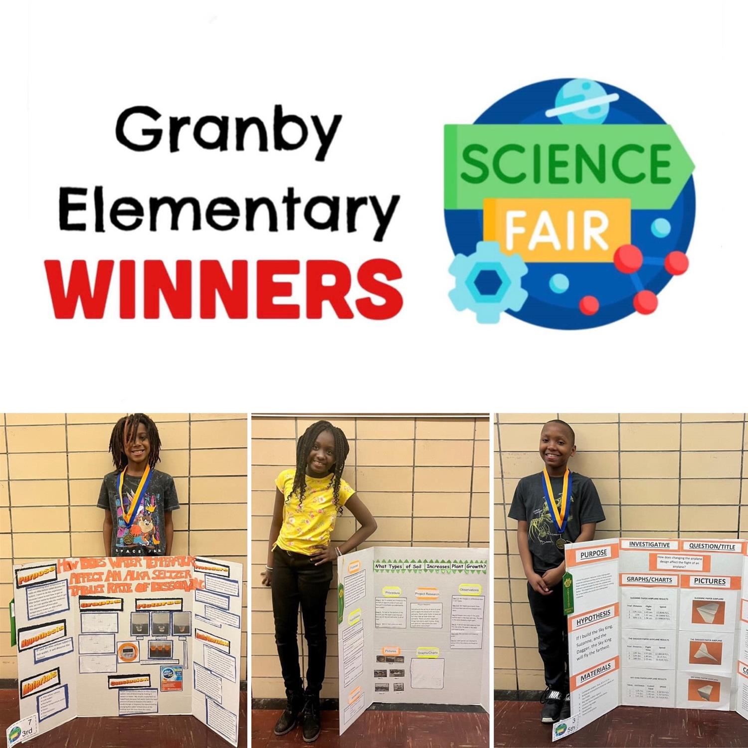  The Science Fair winners are pictured. 
